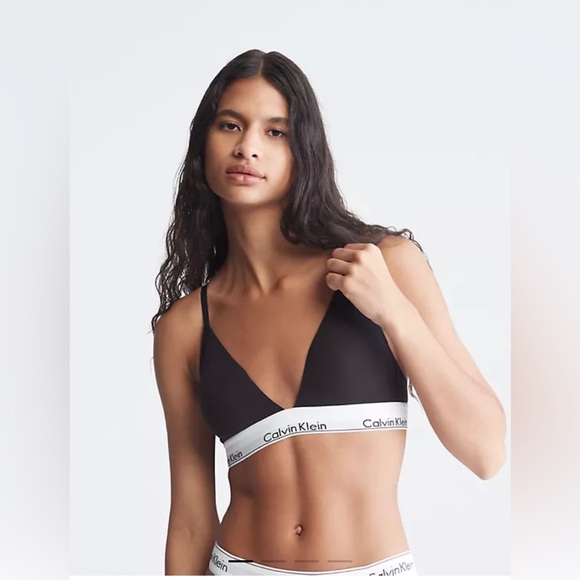 *NEW* Calvin Klein Modern Cotton Lightly Lined Triangle Bralette - Picture 1 of 6